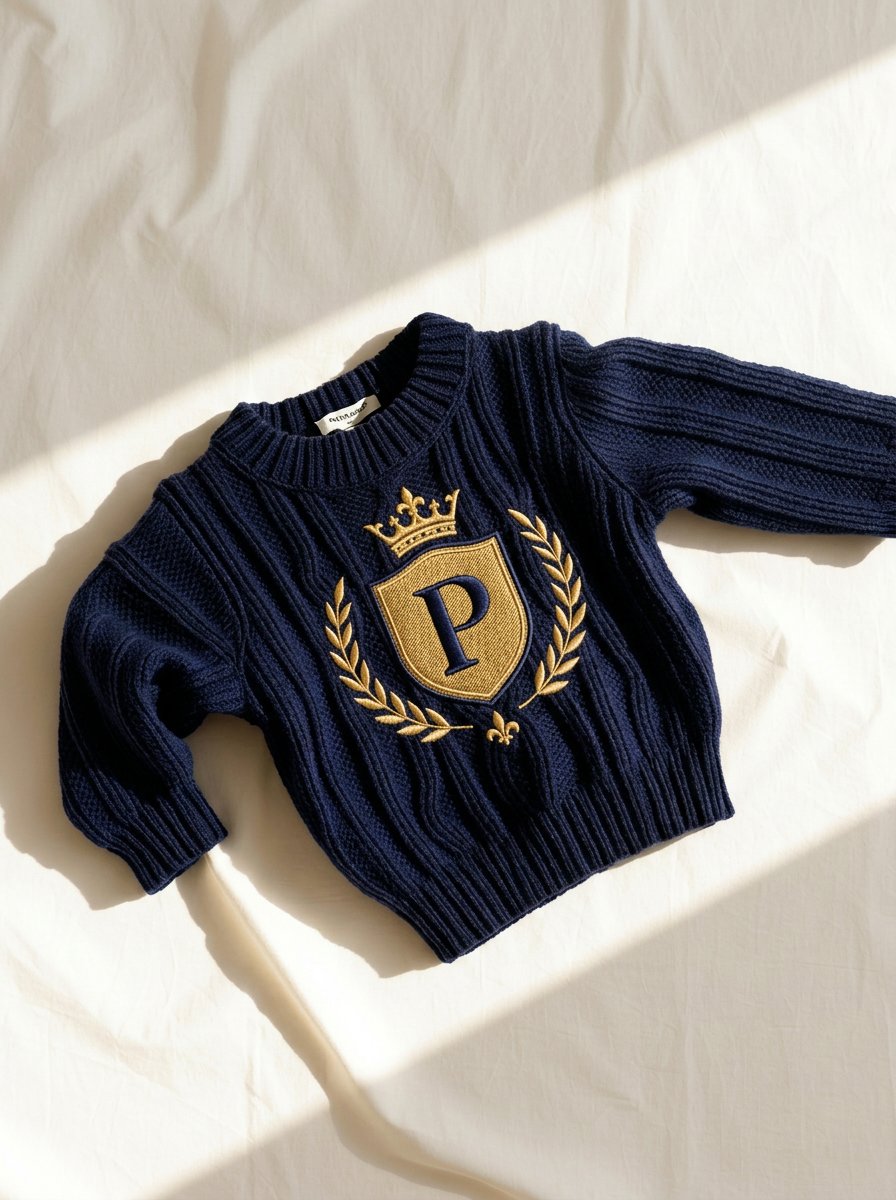 Navy Cable Sweater
